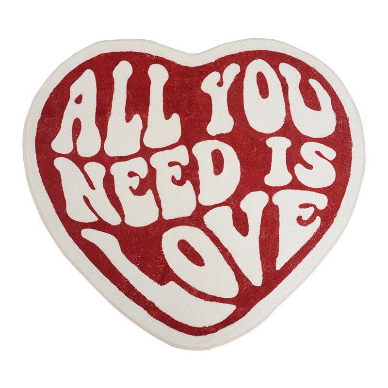 Tappeto a forma di cuore | all you need is love
